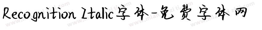 Recognition Italic字体字体转换